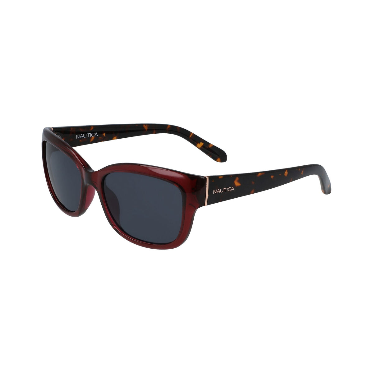 Nautica Women's Rectangle Wrap Sunglasses Prism Pink
