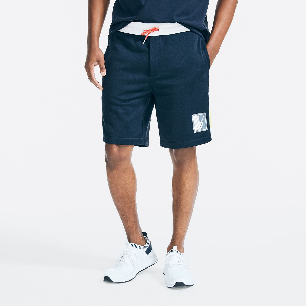Nautica Men's 9" Big & Tall Side Panel Knit Short Navy