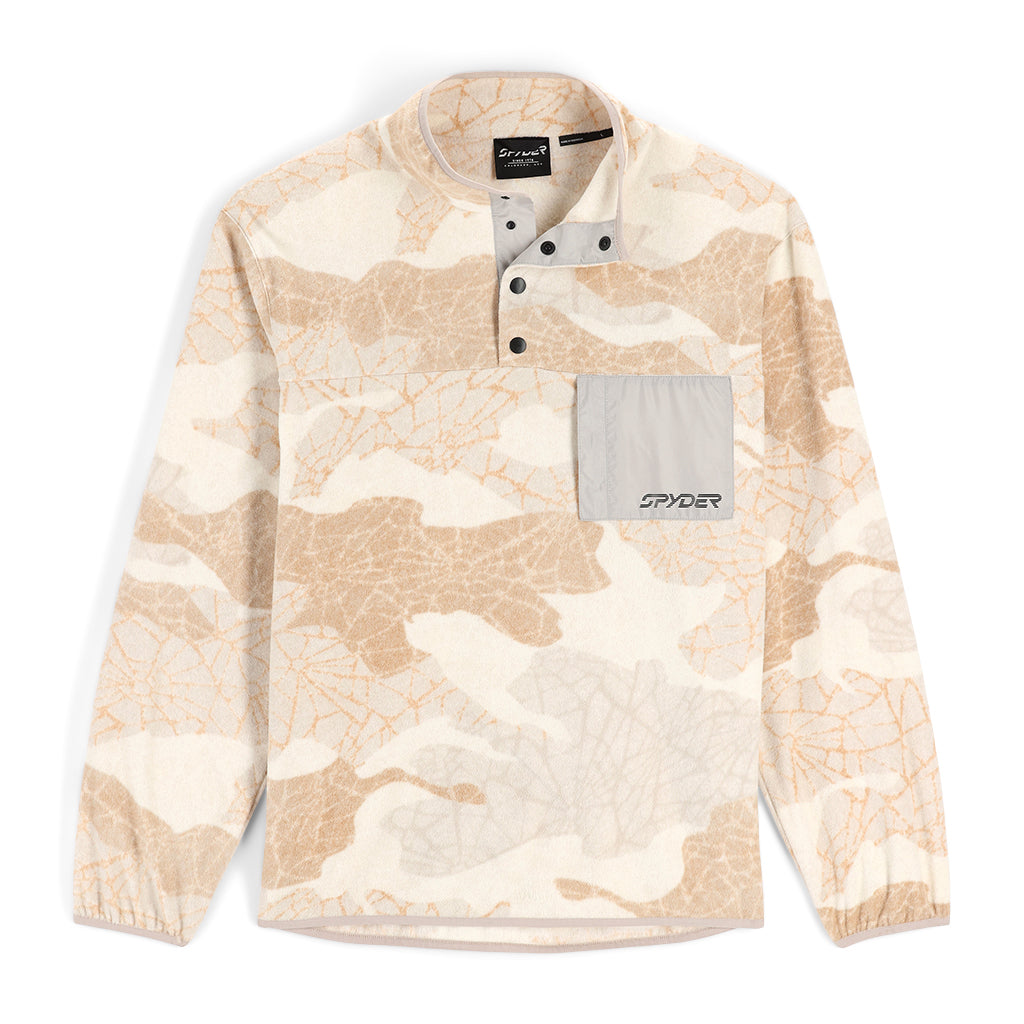 Spyder Snap Lounge Pullover Fleece Jacket Grey
