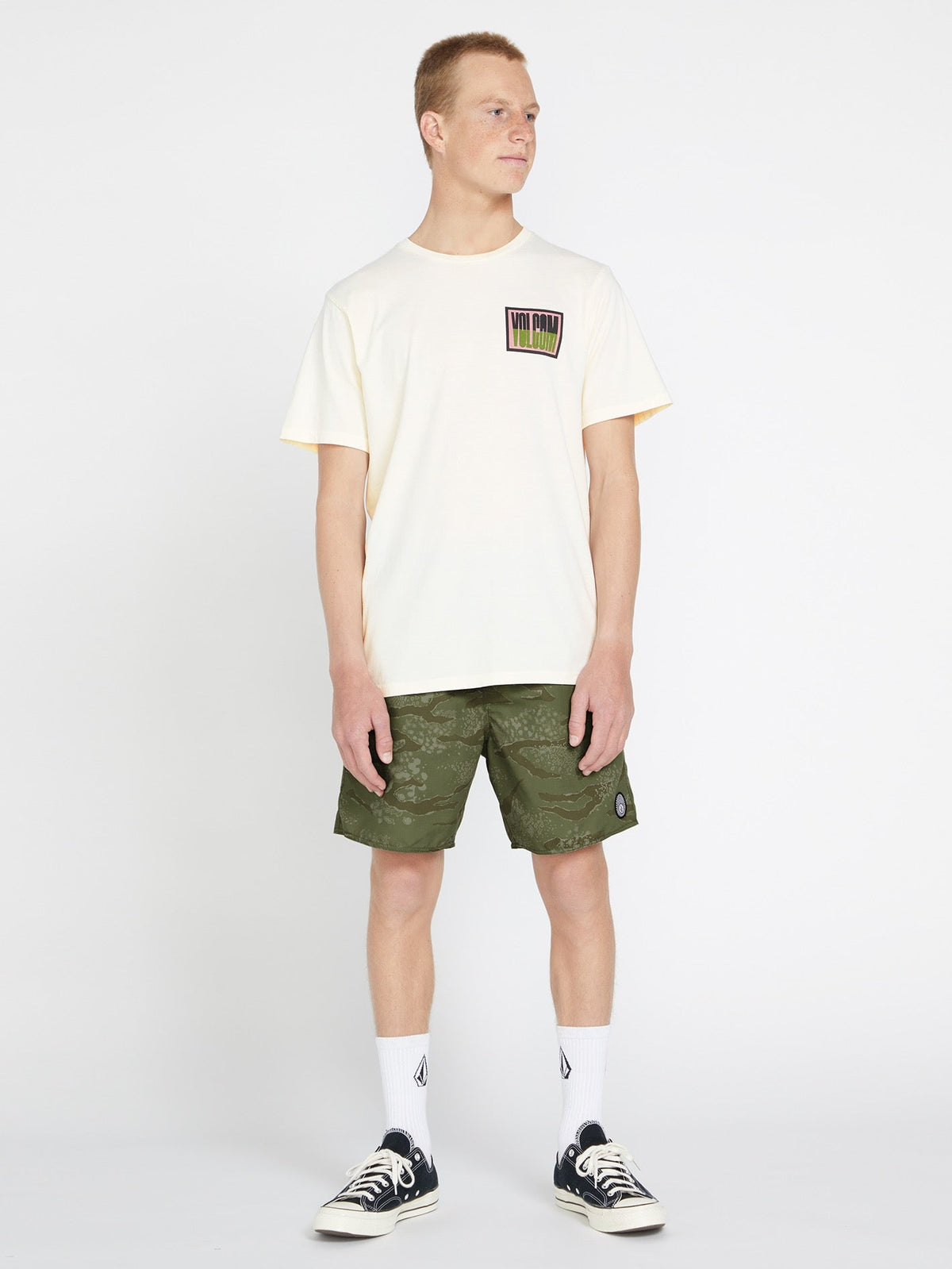 Volcom Polys Cracker Men's Swim Trunks Squadron Green