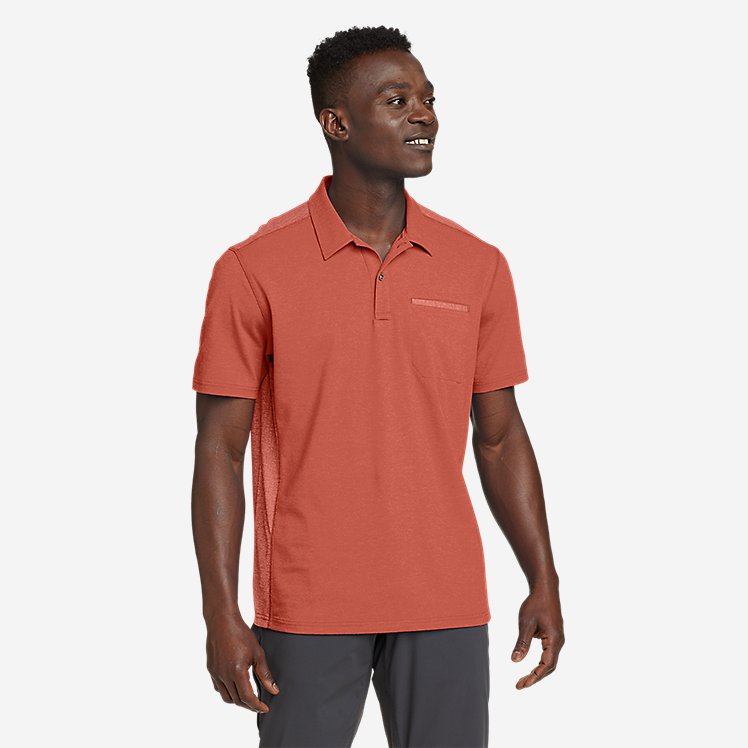 Eddie Bauer Men's Adventurer Short-Sleeve Polo Shirt - Maroon