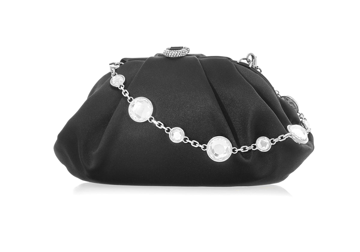 Judith Leiber Couture Judith Leiber Gemma Satin Clutch Black