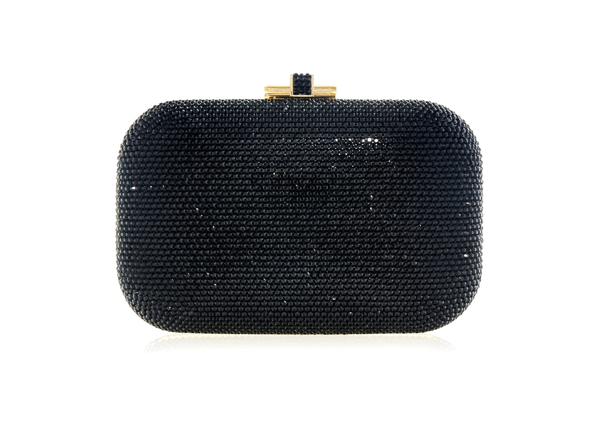 Judith Leiber Couture Judith Leiber Slide Lock  Clutch Silver Black